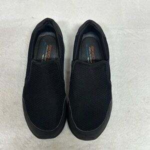 Skechers Black Loafers Slip-On Shoes Classic Design